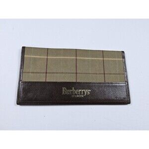 Vintage Burberrys Of London Plaid Checkbook Cover